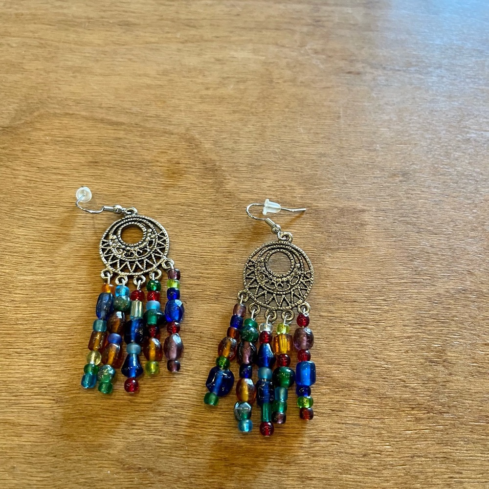 Multi color Beaded earrings